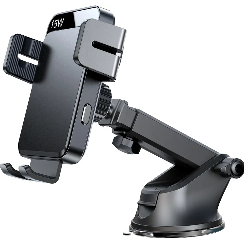 Uchwyt samochodowy na deskę rozdzielczą z ładowarką indukcyjną 15W Joyroom JR-ZS219 czarny