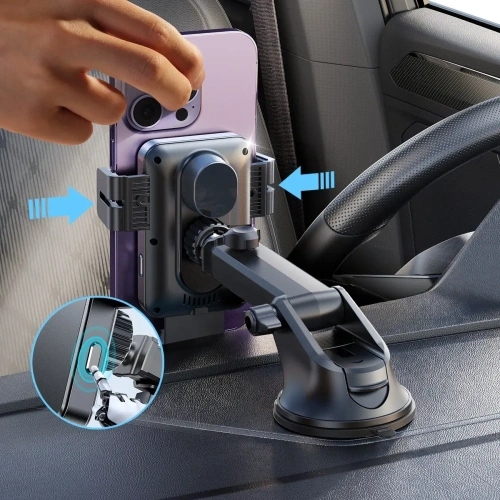 Buy Joyroom JR-ZS219 car dashboard mount with 15W inductive charger black - JYR1037 - {ean13} - Home Screen Store Europe
