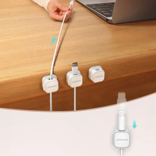 Buy Joyroom cable organiser JR-ZS368 magnetic white (6 pcs.) - JYR1041 - {ean13} - Home Screen Store Europe