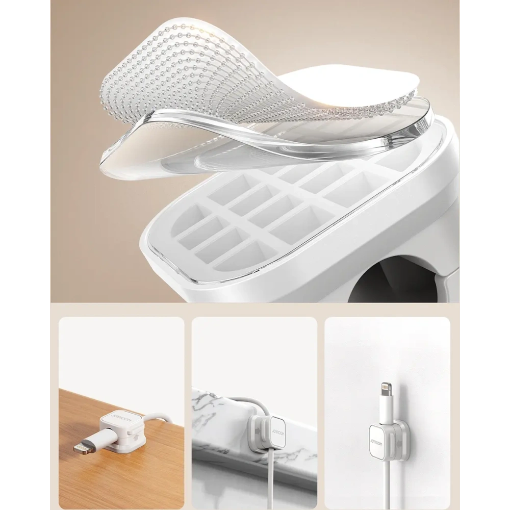 Organizer kabli Joyroom JR-ZS368 magnetyczny biały (6 szt.)