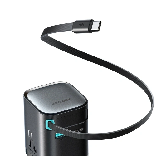 Kup Ładowarka sieciowa GaN Joyroom JR-TCL02 65W USB-A, USB-C z wbudowanym kablem USB-C czarna - JYR1042 - {ean13} - Sklep Home Screen