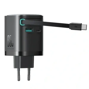 Kup Ładowarka sieciowa GaN Joyroom JR-TCL02 65W USB-A, USB-C z wbudowanym kablem USB-C czarna - JYR1042 - {ean13} - Sklep Home Screen