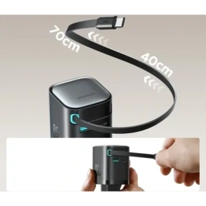 Kup Ładowarka sieciowa GaN Joyroom JR-TCL02 65W USB-A, USB-C z wbudowanym kablem USB-C czarna - JYR1042 - {ean13} - Sklep Home Screen