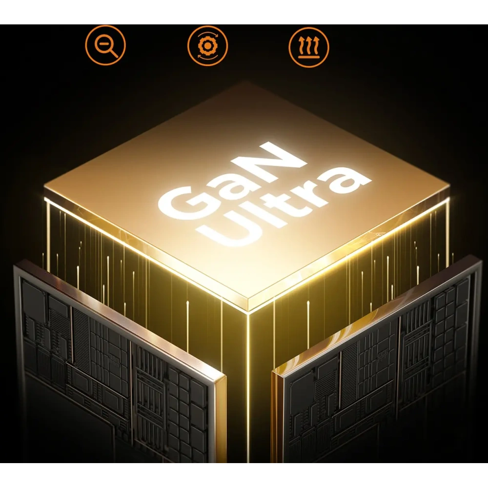 Ładowarka sieciowa GaN Joyroom JR-TCL02 65W USB-A, USB-C z wbudowanym kablem USB-C czarna