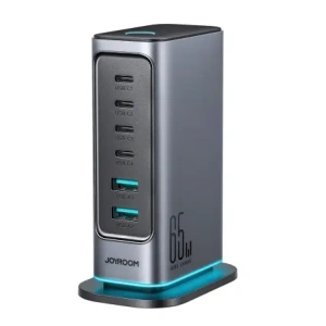 Kup Joyroom JR-TCM02 GaN Wandladegerät mit mehreren Anschlüssen 65W 2xUSB-A, 4xUSB-C dunkelgrau - JYR1043 - {ean13} - Sklep Home Screen
