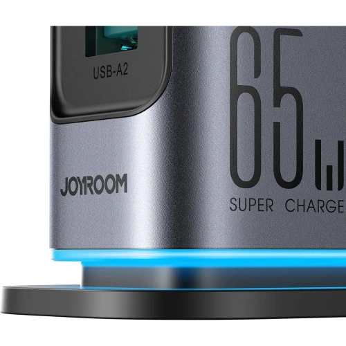 Kup Ładowarka sieciowa Joyroom JR-TCM02 wieloportowa GaN 65W 2xUSB-A, 4xUSB-C ciemnoszara - JYR1043 - {ean13} - Sklep Home Screen
