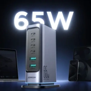 Kup Ładowarka sieciowa Joyroom JR-TCM02 wieloportowa GaN 65W 2xUSB-A, 4xUSB-C ciemnoszara - JYR1043 - {ean13} - Sklep Home Screen