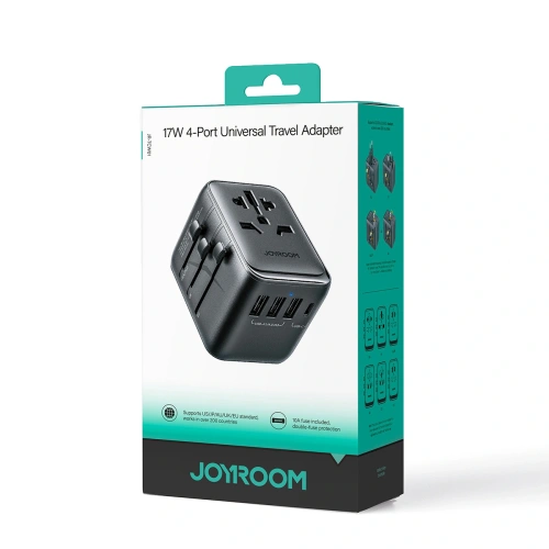 Kup Adapter podróżny Joyroom JR-TCW01 17W EU / US / UK / JP / AU / CN czarny - JYR1044 - {ean13} - Sklep Home Screen