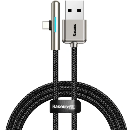 Kup Cablu unghiular plat USB-C Baseus Iridescent, Huawei SuperCharge, 40W, 0,5 m (negru) - BSU1119BLK - {ean13} - Sklep Home Screen