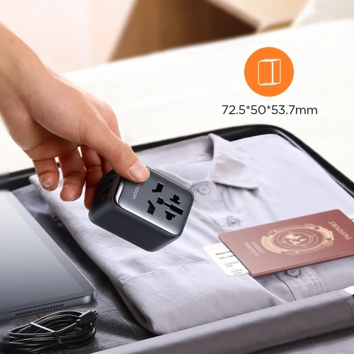 Kup Joyroom JR-TCW01 Reiseadapter 17W EU / US / UK / JP / AU / CN schwarz - JYR1044 - {ean13} - Sklep Home Screen