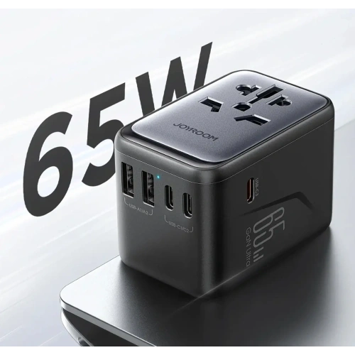 Kup Joyroom JR-TCW02 utazási adapter 65W EU / US / JP / AU / UK / CN fekete - JYR1045 - {ean13} - Sklep Home Screen