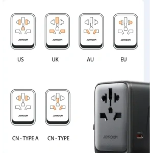 Kup Joyroom adaptor de călătorie JR-TCW02 65W EU / US / JP / AU / UK / CN negru - JYR1045 - {ean13} - Sklep Home Screen