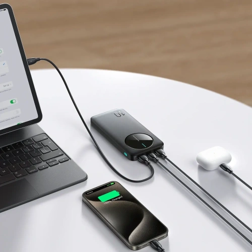 Kup Joyroom JR-PBF12 powerbank 10000mAh 12W 2.4A 2xUSB-A, USB-C fekete - JYR1046 - {ean13} - Sklep Home Screen