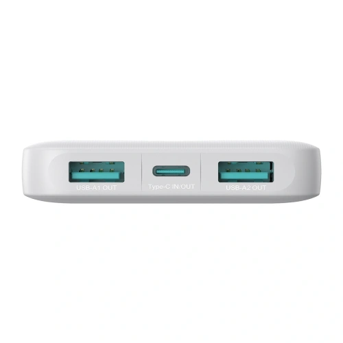 Kup Powerbank Joyroom JR-PBF12 10000mAh 12W 2.4A 2xUSB-A, USB-C biały - JYR1047 - {ean13} - Sklep Home Screen