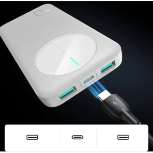 Kup Powerbank Joyroom JR-PBF12 10000mAh 12W 2.4A 2xUSB-A, USB-C biały - JYR1047 - {ean13} - Sklep Home Screen