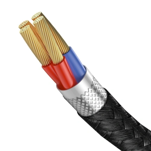Kup Kabel kątowy płaski USB-C Baseus Iridescent, Huawei SuperCharge, 40W, 0,5 m (czarny) - BSU1119BLK - {ean13} - Sklep Home Screen