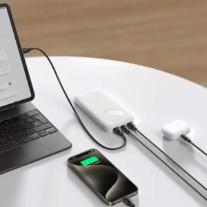 Kup Powerbank Joyroom JR-PBF12 10000mAh 12W 2.4A 2xUSB-A, USB-C biały - JYR1047 - {ean13} - Sklep Home Screen