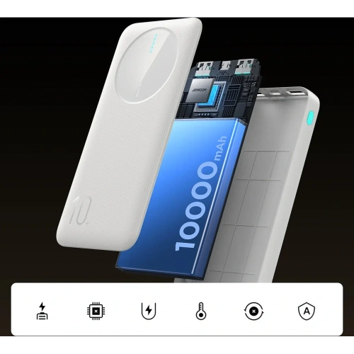 Kup Joyroom JR-PBF12 Powerbank 10000mAh 12W 2.4A 2xUSB-A, USB-C weiß - JYR1047 - {ean13} - Sklep Home Screen