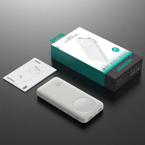 Kup Joyroom JR-PBF12 Powerbank 10000mAh 12W 2.4A 2xUSB-A, USB-C weiß - JYR1047 - {ean13} - Sklep Home Screen