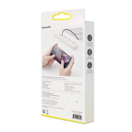 Kup Baseus USB-C-Winkel-Flachkabel Iridescent, Huawei SuperCharge, 40W, 0,5 m (schwarz) - BSU1119BLK - {ean13} - Sklep Home Screen