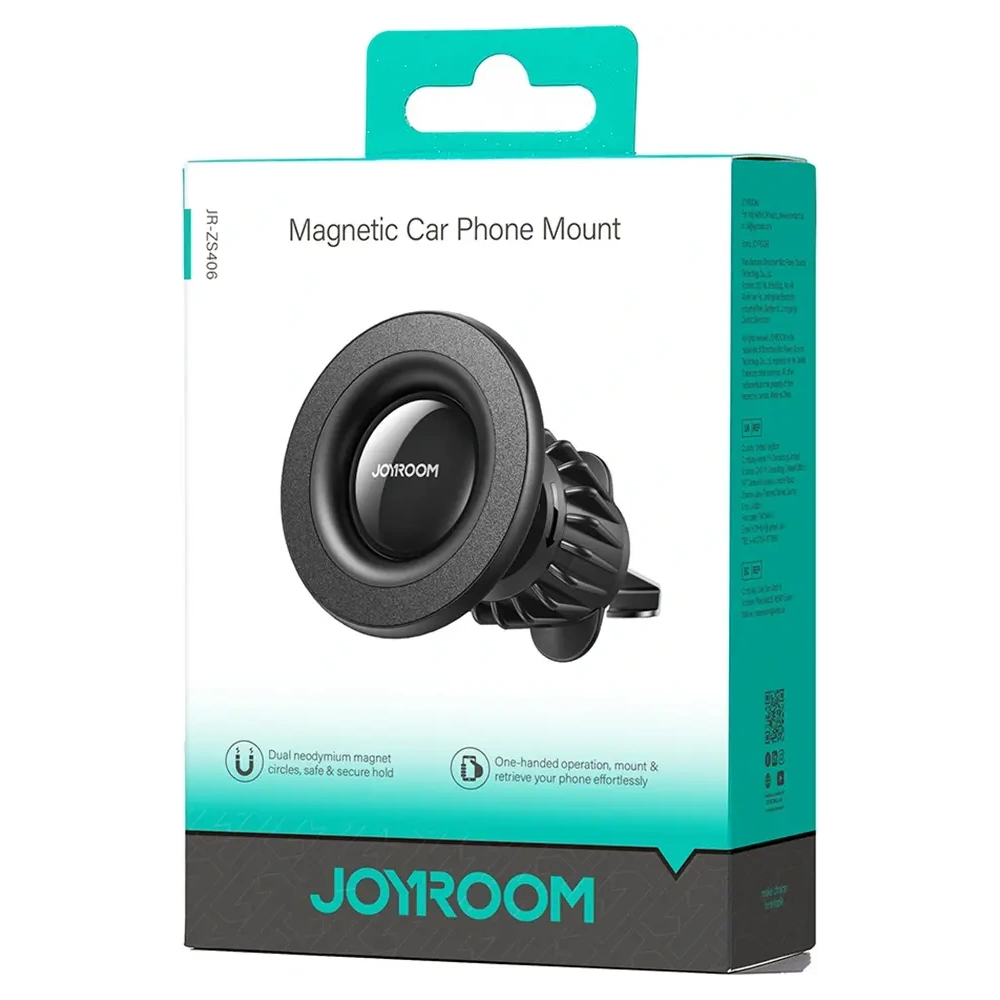 Magnetyczny uchwyt samochodowy do kratki Joyroom JR-ZS406 czarny