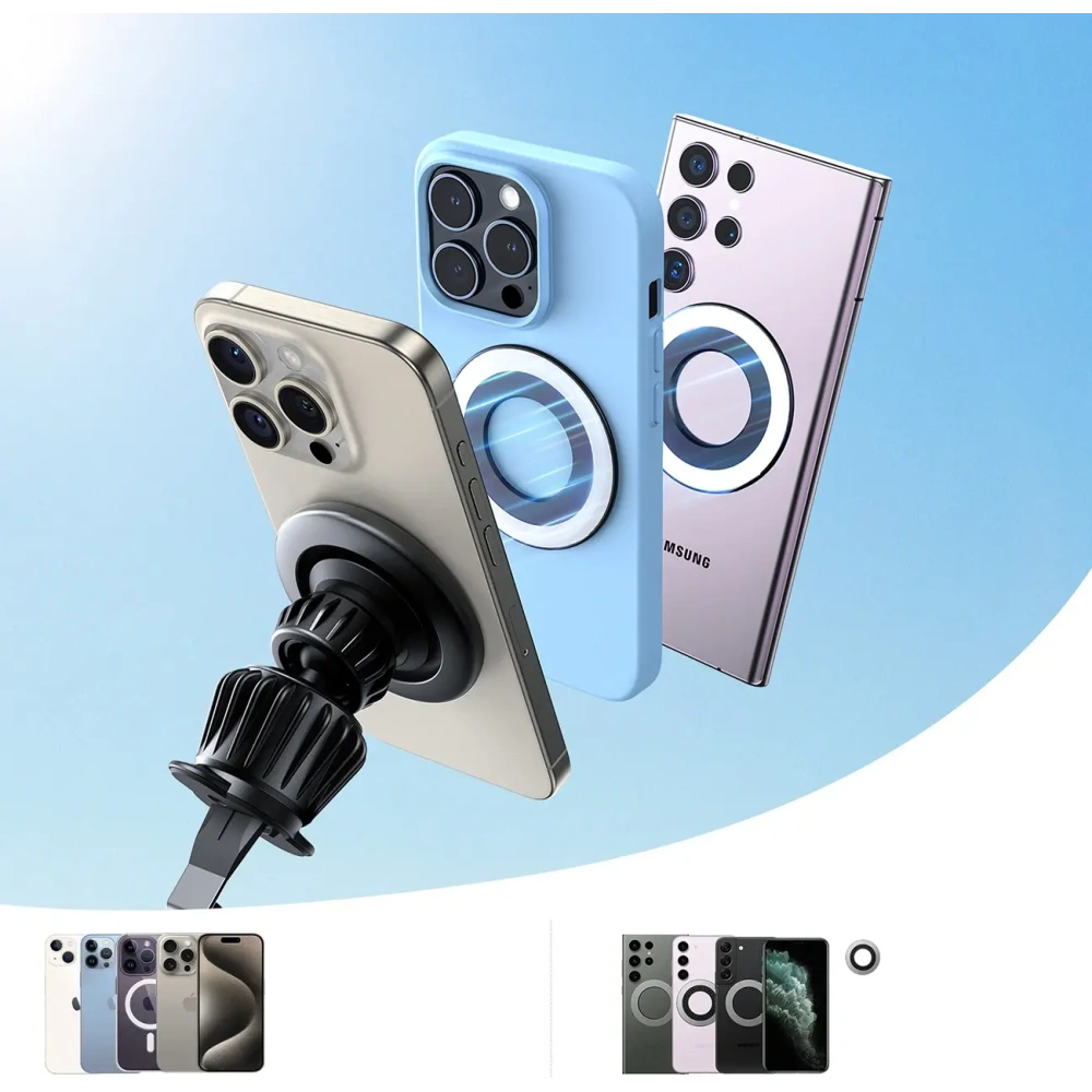 Magnetyczny uchwyt samochodowy do kratki Joyroom JR-ZS406 czarny