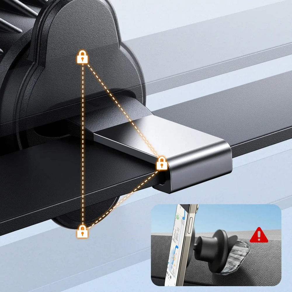 Magnetyczny uchwyt samochodowy do kratki Joyroom JR-ZS406 czarny