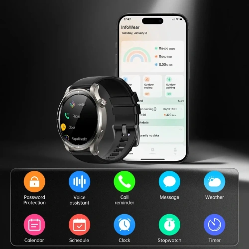 Kup Smartwatch Joyroom Venture Series JR-FV1 1ATM szary - JYR1051 - {ean13} - Sklep Home Screen