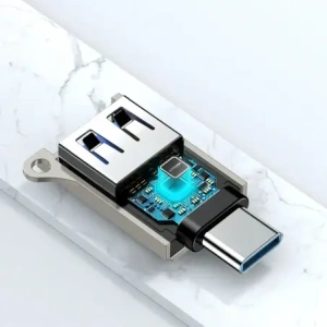 Kup Adapter Joyroom S-H151 USB-C (męski) / USB-A (żeński) z oczkiem na smycz srebrny - JYR1052 - {ean13} - Sklep Home Screen