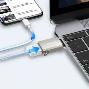 Kup Adapter Joyroom S-H151 USB-C (męski) / USB-A (żeński) z oczkiem na smycz srebrny - JYR1052 - {ean13} - Sklep Home Screen