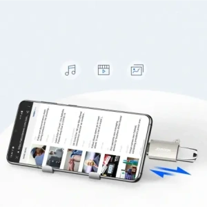 Kup Adapter Joyroom S-H151 USB-C (męski) / USB-A (żeński) z oczkiem na smycz srebrny - JYR1052 - {ean13} - Sklep Home Screen