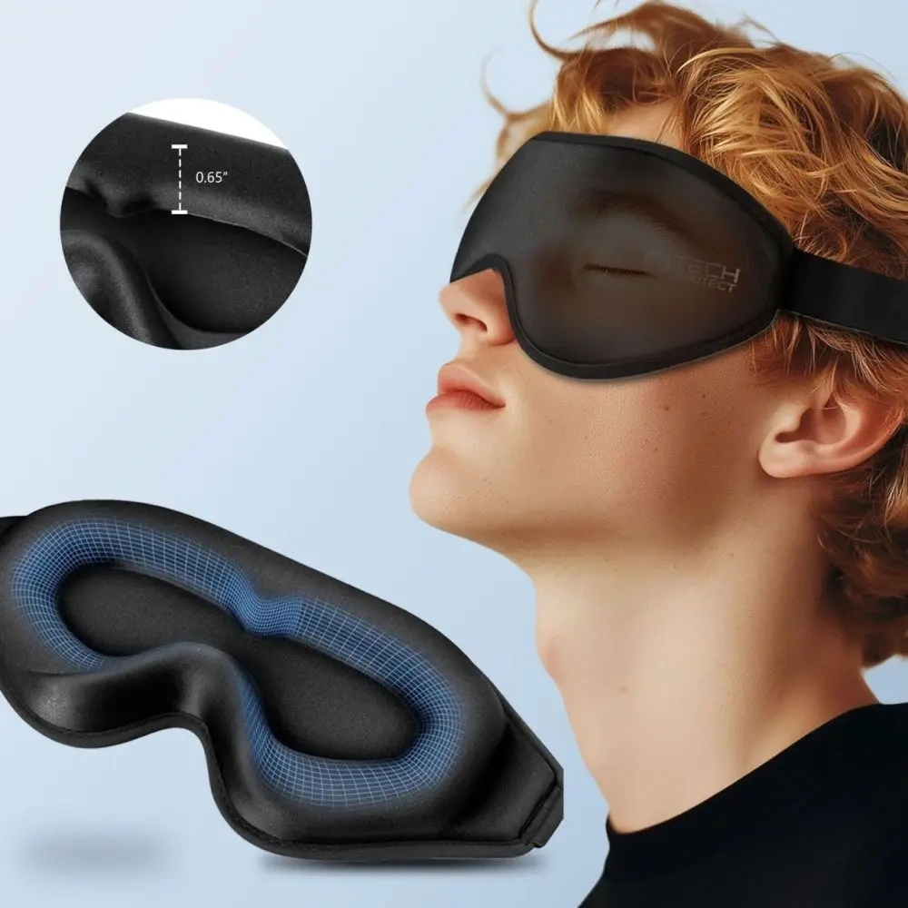 Opaska na oczy do spania Tech-Protect Eyeshade Sleep Mask Matte Black