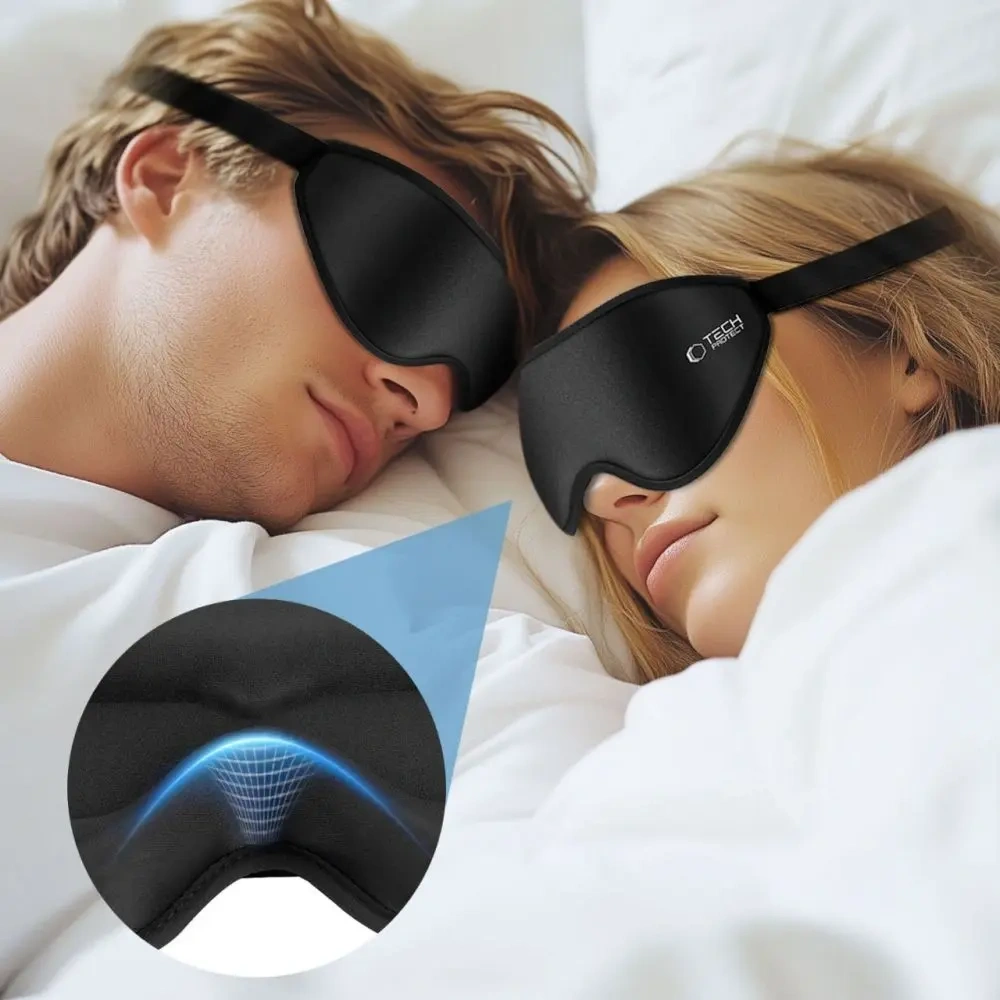 Opaska na oczy do spania Tech-Protect Eyeshade Sleep Mask Matte Black