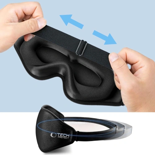 Kup Tech-Protect Masca de somn cu protecție oculară Negru Mat - THP3282 - {ean13} - Sklep Home Screen