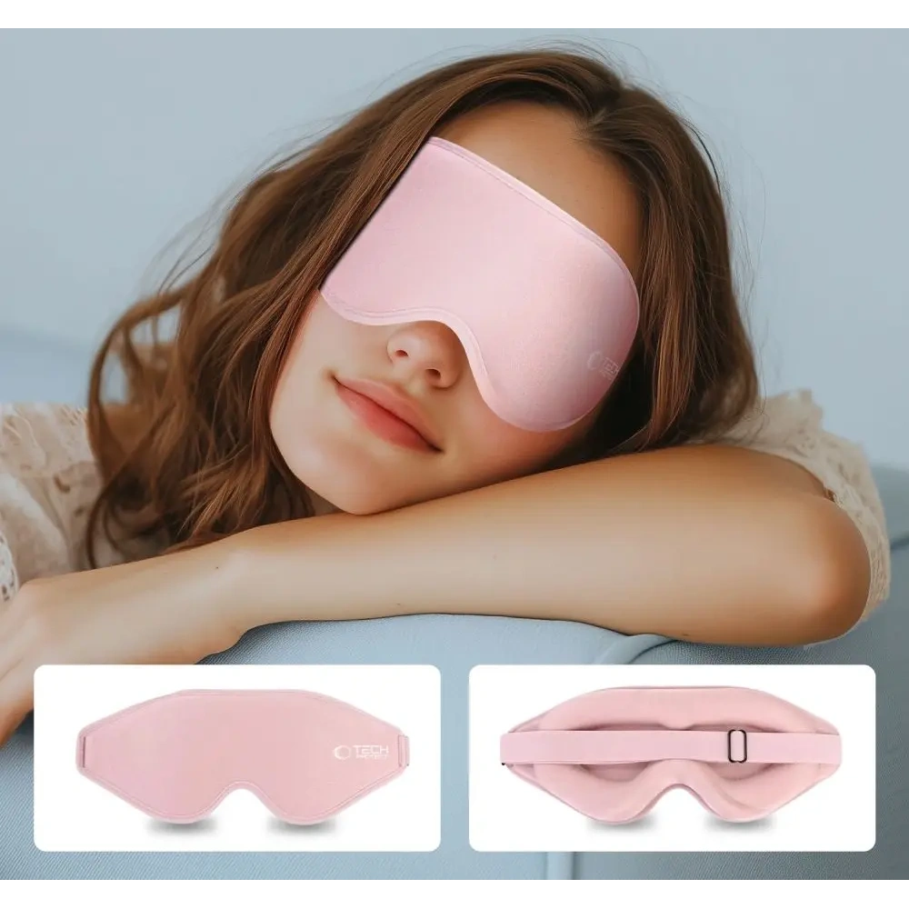 Opaska na oczy do spania Tech-Protect Eyeshade Sleep Mask Baby Pink