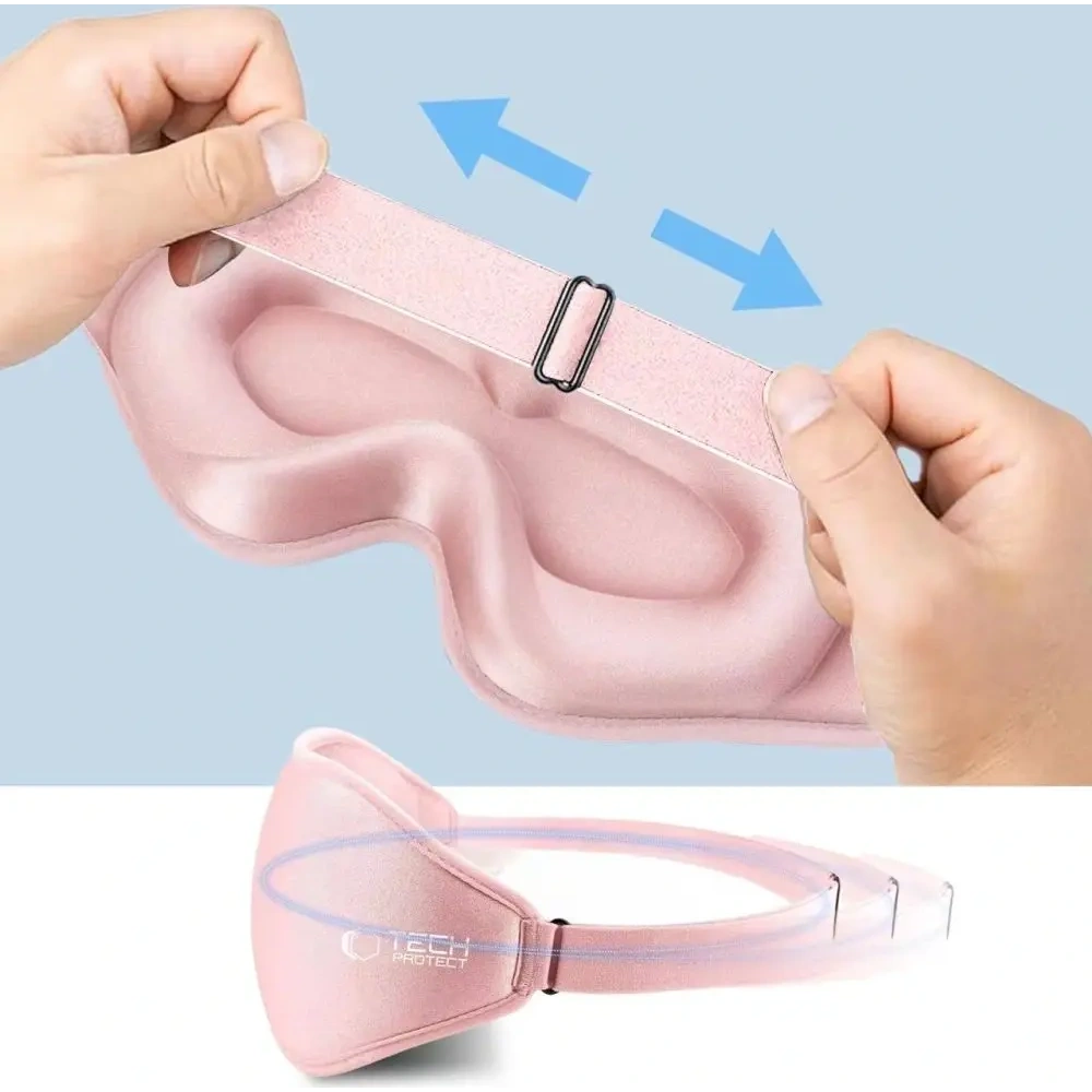 Opaska na oczy do spania Tech-Protect Eyeshade Sleep Mask Baby Pink
