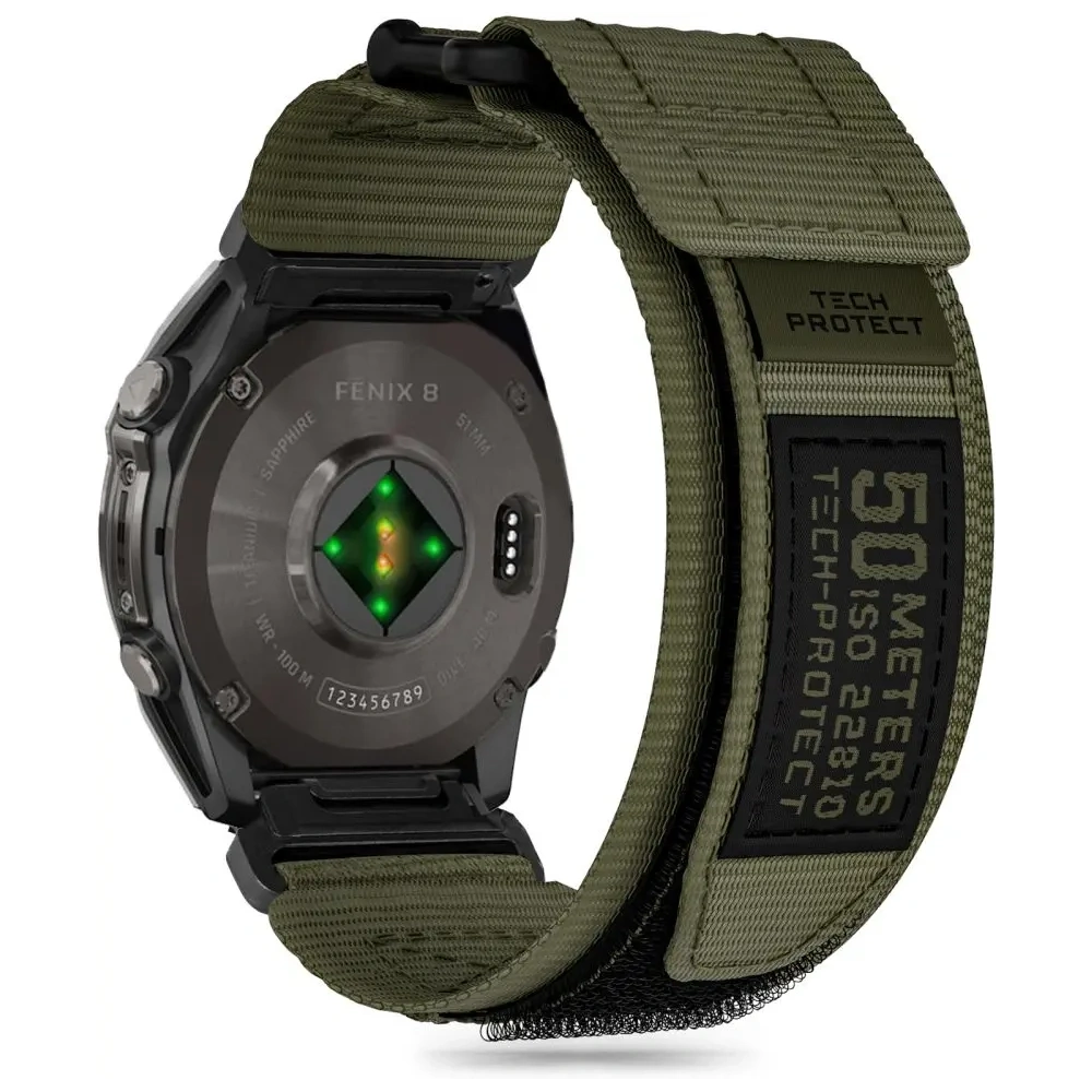 Pasek Tech-Protect Scout Pro Garmin Fenix 5x / 5x Plus / 6x / 6x Pro / 7x / 8 51mm Military Green