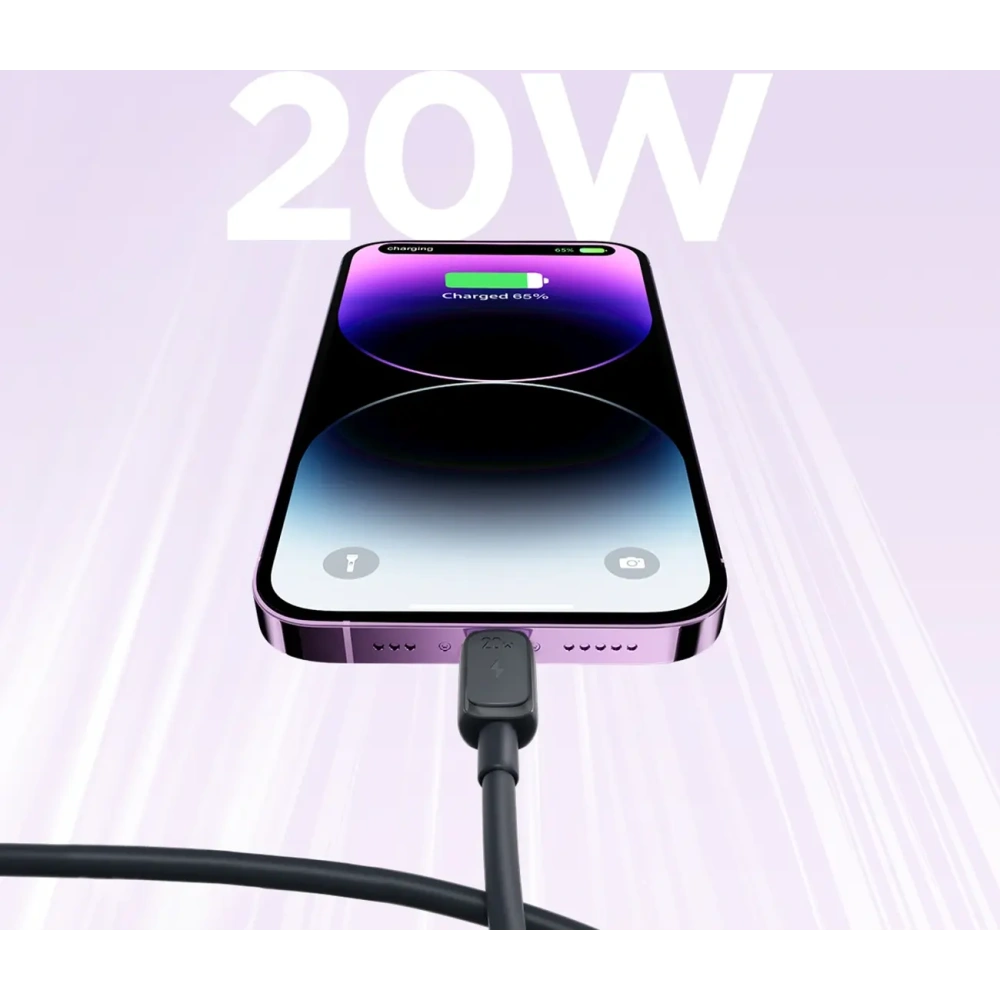 Kabel Joyroom Multi-Color Series A14 USB-C / Lightning 20W 1.2m czarny