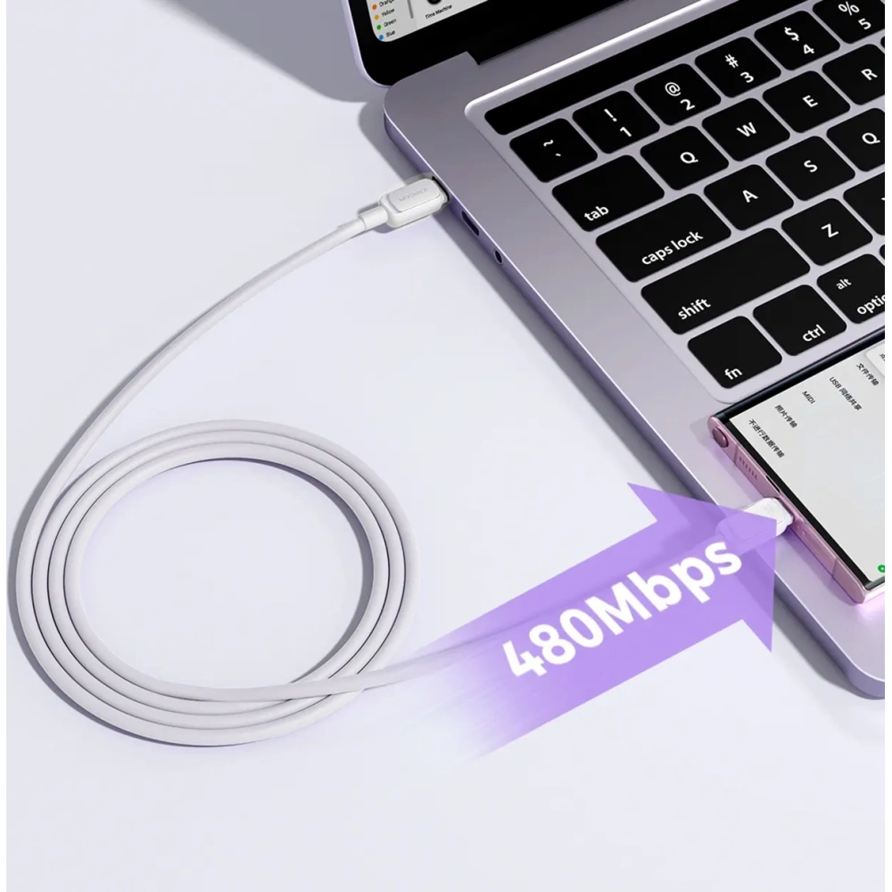 Kabel Joyroom Multi-Color Series A14 USB-C / USB-C 100W 1.2m biały