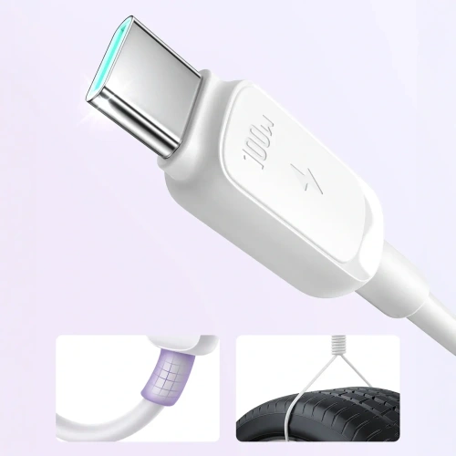 Kup Kabel Joyroom Multi-Color Series A14 USB-C / USB-C 100W 1.2m bílý - JYR1057 - {ean13} - Sklep Home Screen