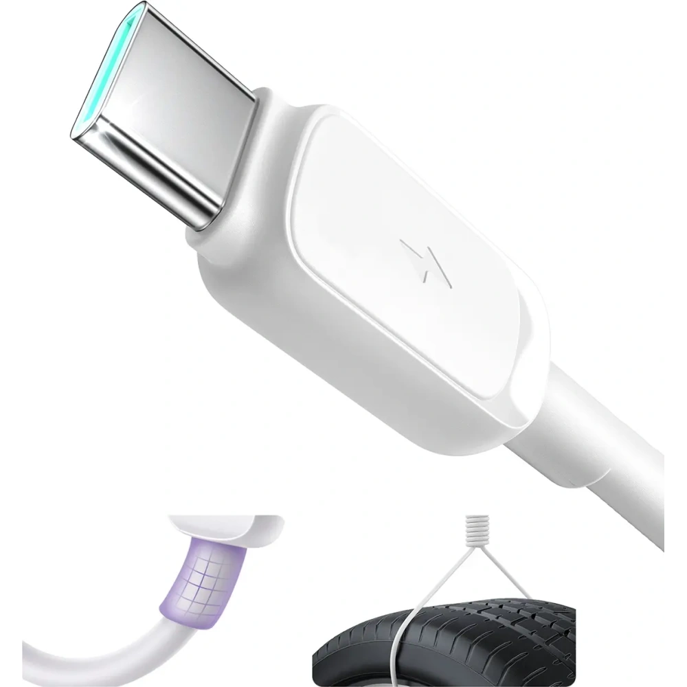 Kabel Joyroom Multi-Color Series A14 USB-A / USB-C 3A 1.2m biały