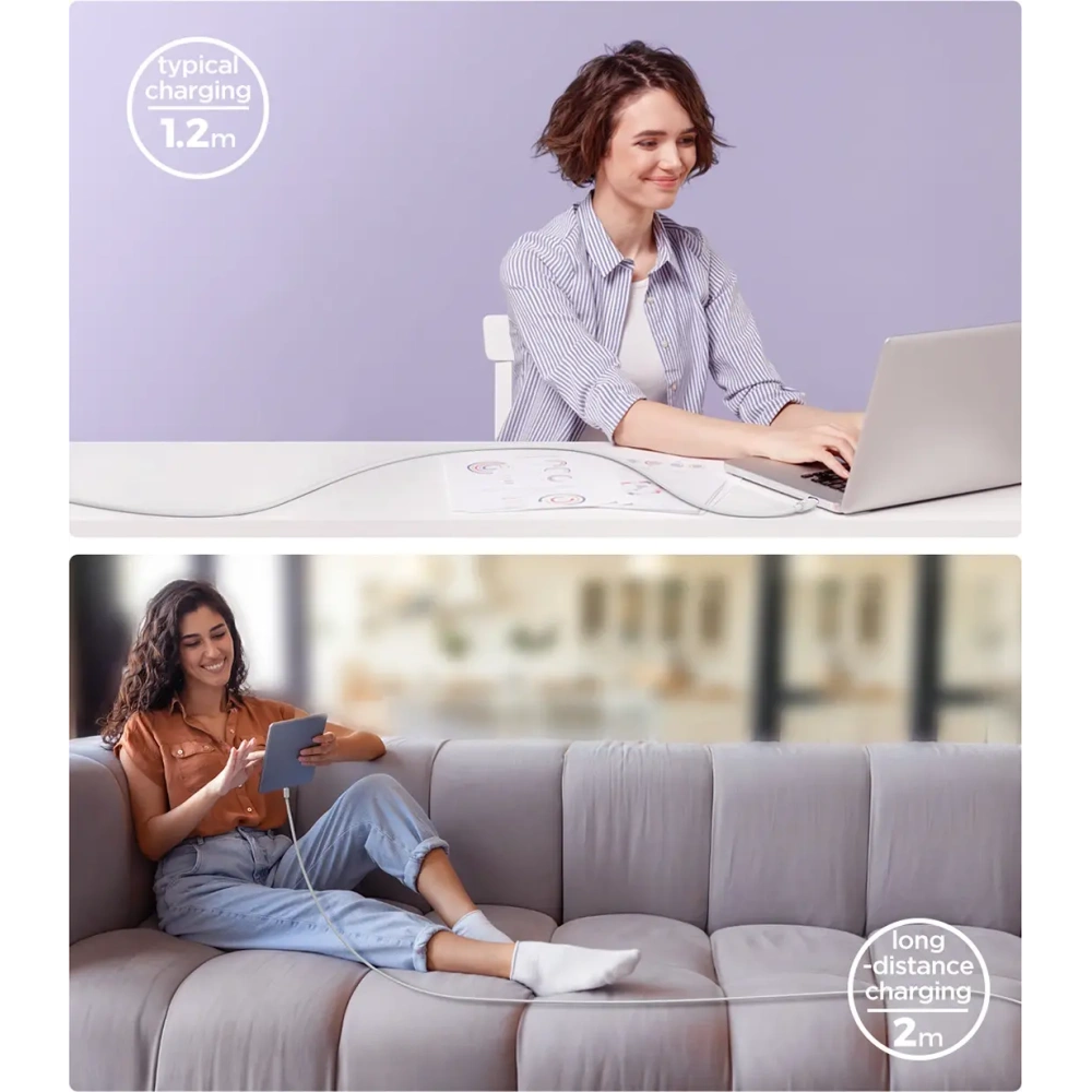 Kabel Joyroom Multi-Color Series A14 USB-A / USB-C 3A 1.2m biały