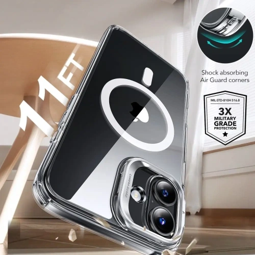 Kup Sada ESR Classic Hybrid Kickstand HaloLock MagSafe & Tempered Glass Apple iPhone 16 Clear - ESR853 - {ean13} - Sklep Home Screen