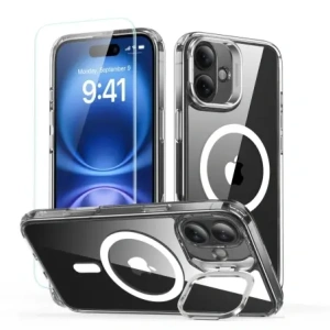 Kup Zestaw ESR Classic Hybrid Kickstand HaloLock MagSafe & Tempered Glass Apple iPhone 16 Plus Clear - ESR854 - {ean13} - Sklep Home Screen