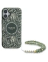 Buy Guess GUHMP16MHCPOFPA Apple iPhone 16 Plus hardcase IML Flowers Allover Electro With Pearl Strap MagSafe green - GUE3636 - {ean13} - Home Screen Store Europe