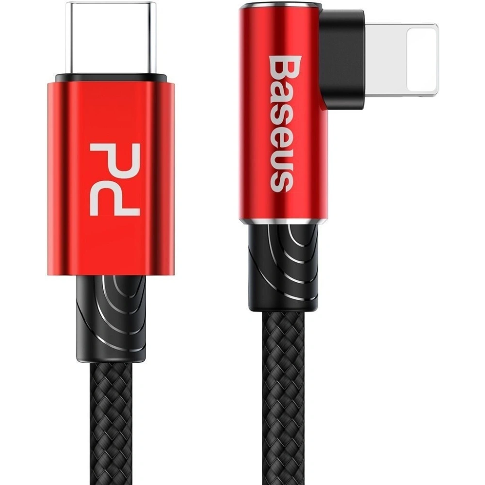  Kabel kątowy USB-C do Lightning PD Baseus MVP Elbow, 18W, 1m (czerwony)