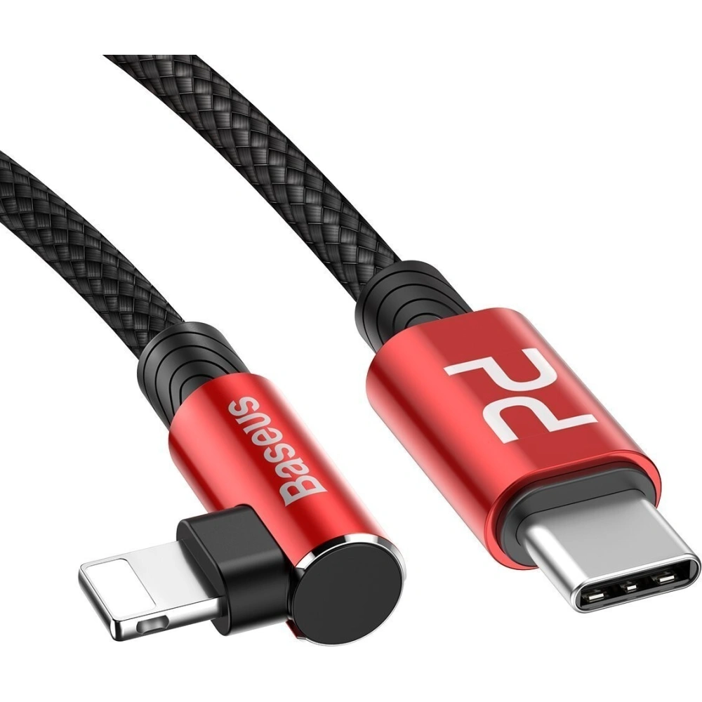  Kabel kątowy USB-C do Lightning PD Baseus MVP Elbow, 18W, 1m (czerwony)