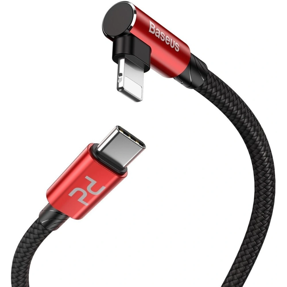  Kabel kątowy USB-C do Lightning PD Baseus MVP Elbow, 18W, 1m (czerwony)