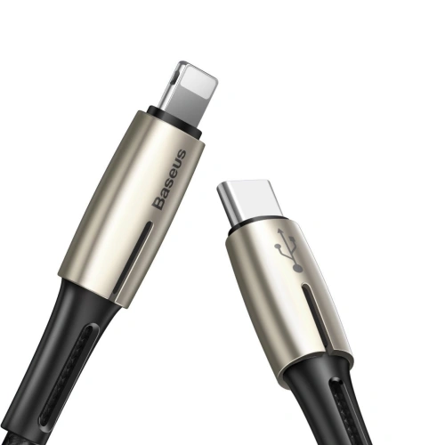 Kup Kabel USB-C do Lightning PD Baseus Waterdrop z diodą LED, 18W, 1,3m (czarny) - BSU1129BLK - {ean13} - Sklep Home Screen