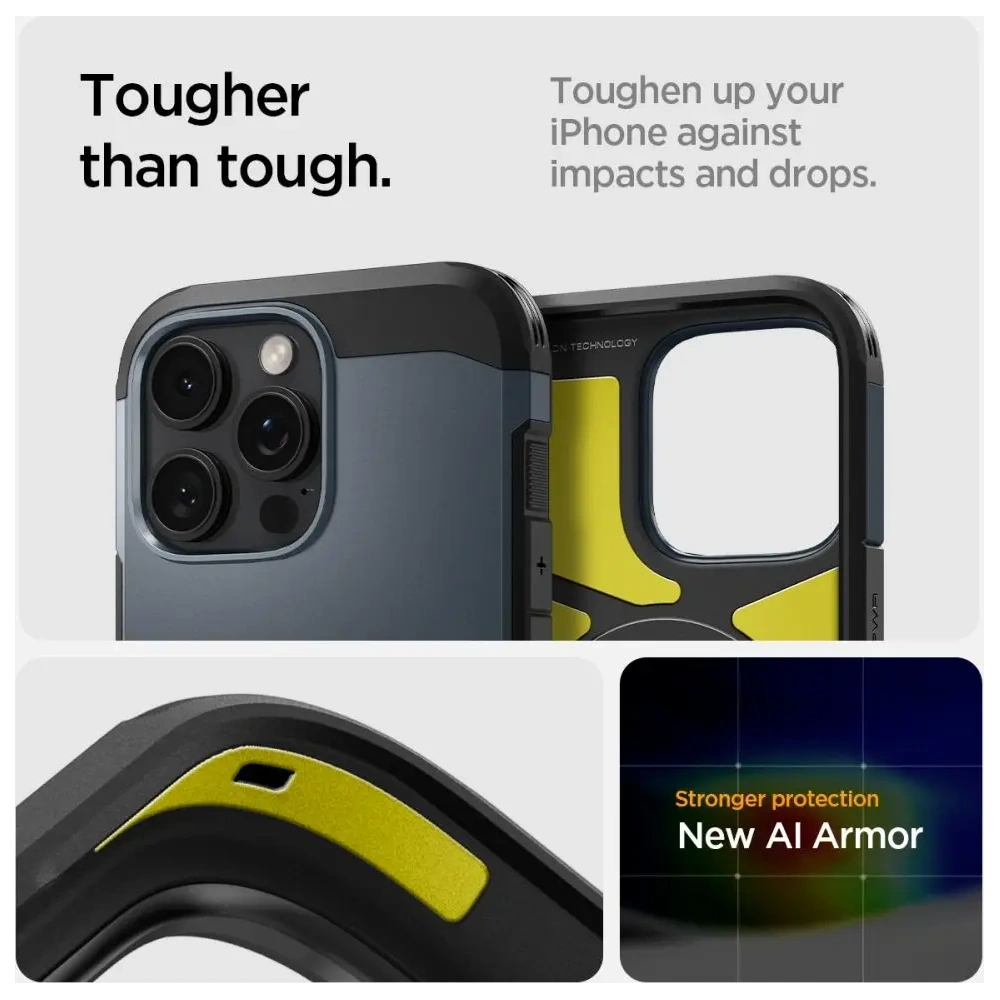 Etui Spigen Tough Armor Mag MagSafe Apple iPhone 16 Pro Max Metal Slate